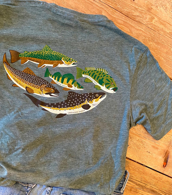 Lake Fish Short Sleeve Comfy Tee - Tumbledown